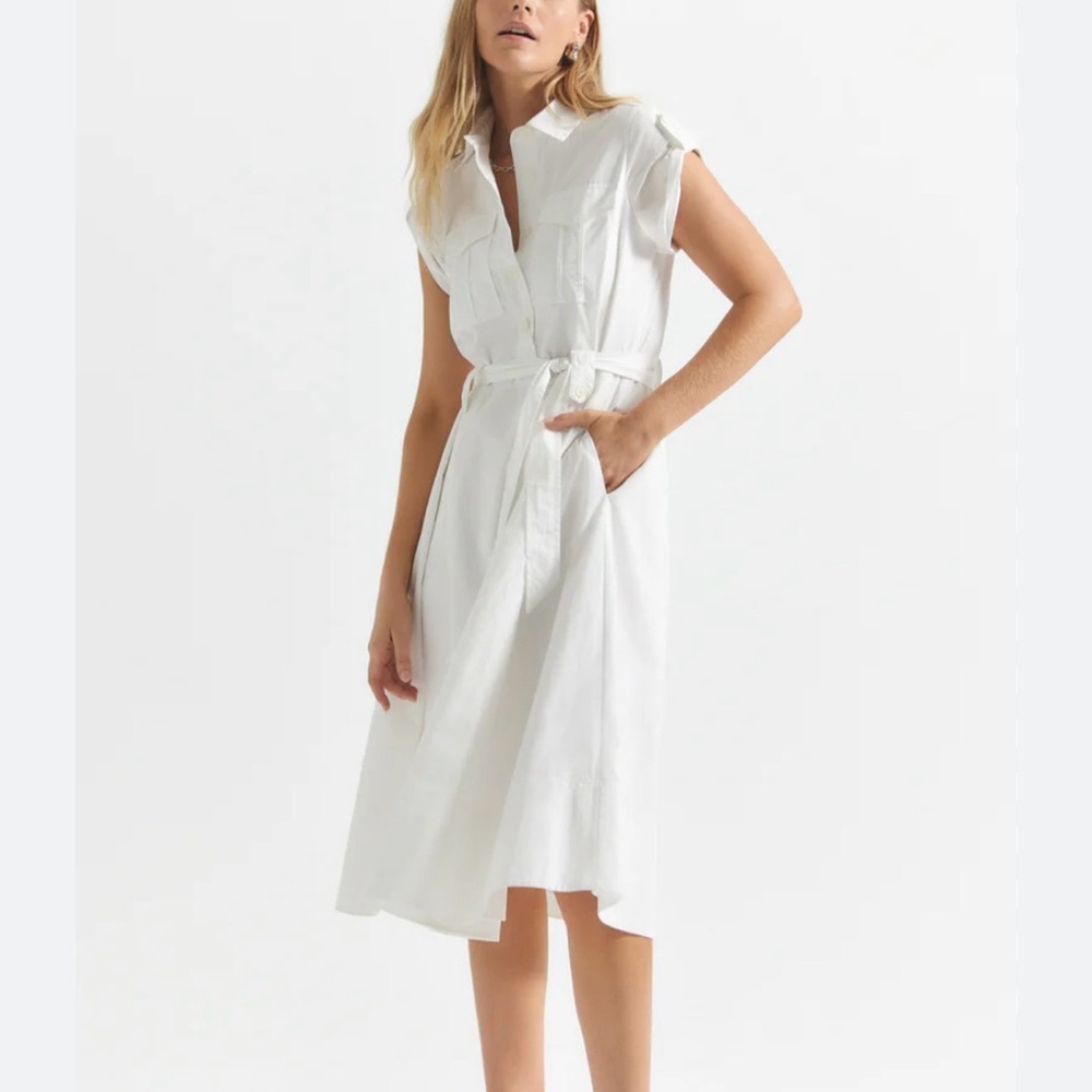 10 Crosby Derek Lam White Midi Dress